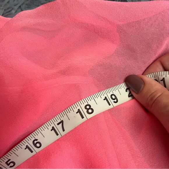 Diane Von Furstenberg Pink 100% Silk Oversized Kimono Blouse Top Size M - Picture 3 of 10